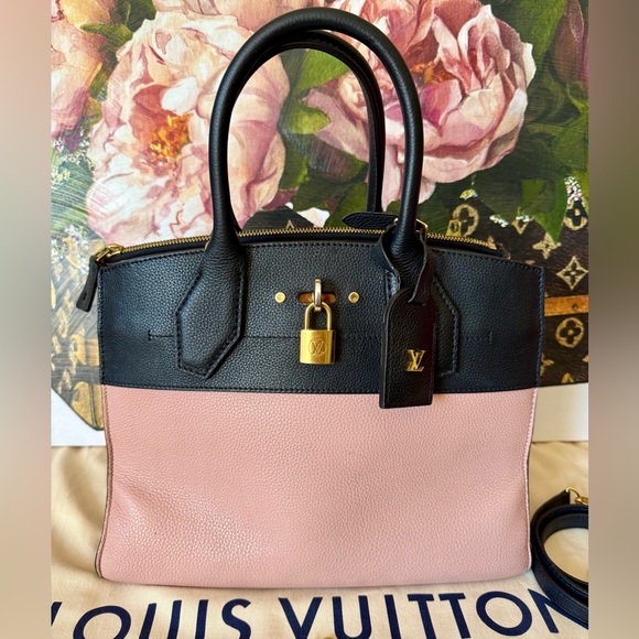 Louis Vuitton Taurillon Pink /Black Leather City Steamer Bag - Picture 5 of 17